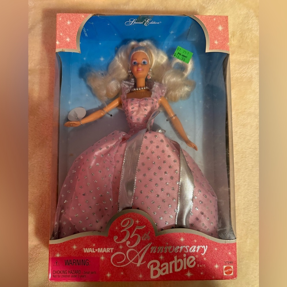 Vintage 1997 Mattel 35th Anniversary Barbie Doll Walmart Exclusive NIB 90s NRFB